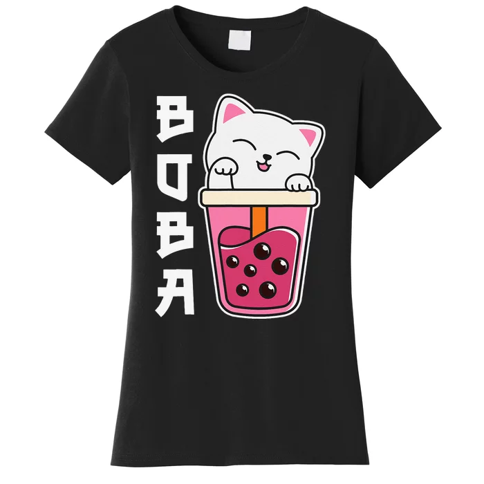 Cat Boba Tea Bubble Tea Anime Kawaii Women's T-Shirt