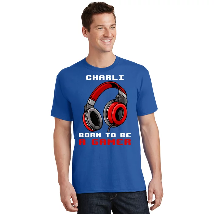 Charli Born To Be A Gamer Personalized Gift T-Shirt