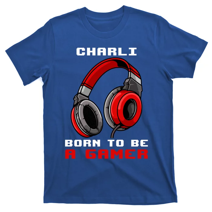 Charli Born To Be A Gamer Personalized Gift T-Shirt