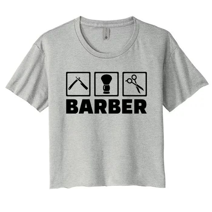 Cool Barber Tools Women's Crop Top Tee