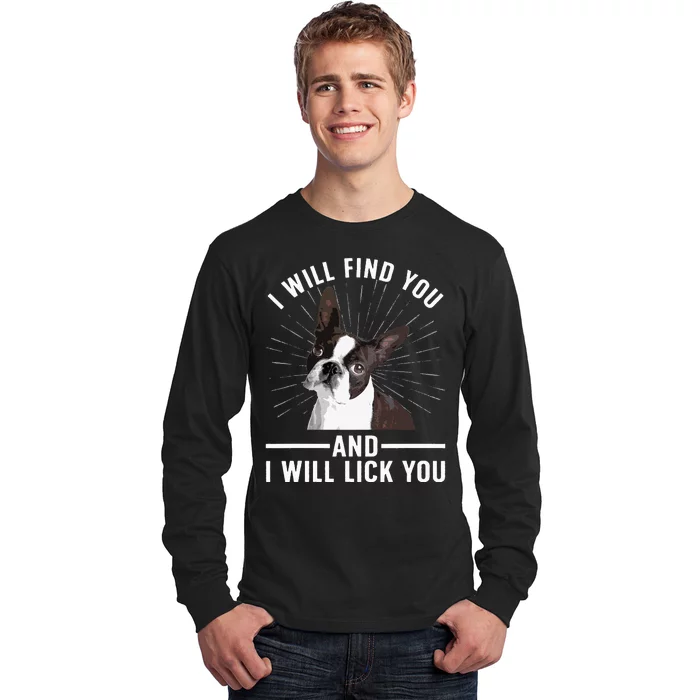 Cute Boston Terrier Art Boston Terrier Lover Long Sleeve Shirt