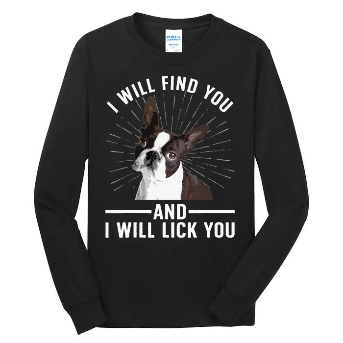 Cute Boston Terrier Art Boston Terrier Lover Tall Long Sleeve T-Shirt