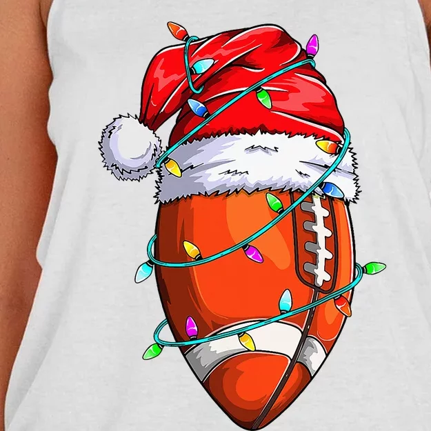 Christmas Basketball Team Santa Sports Xmas Women's Knotted Racerback Tank