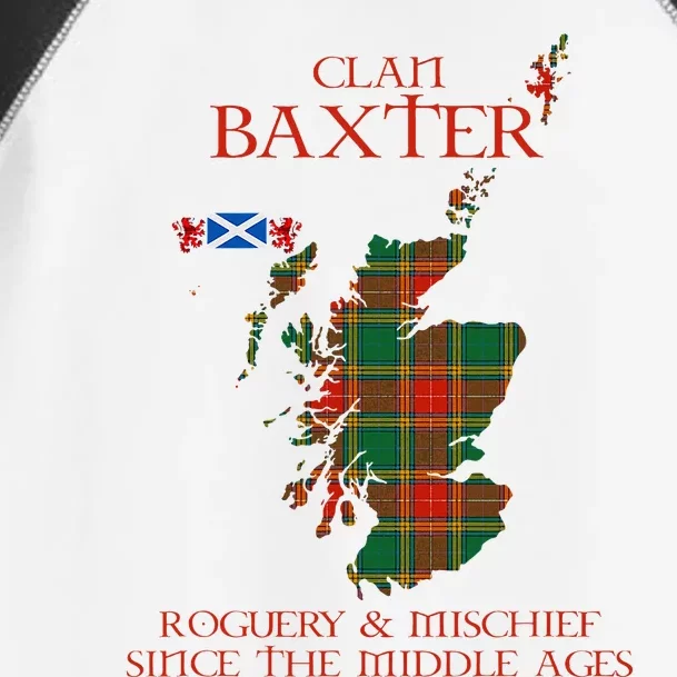 Clan Baxter Tartan Scotland Maps Saltire Lion Rampant Toddler Fine Jersey T-Shirt