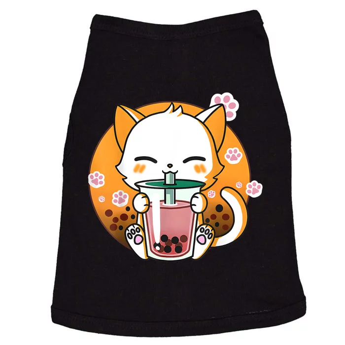 Cat Boba Tea Bubble Tea Anime Kawaii Neko Gifts Girl Teens Doggie Tank