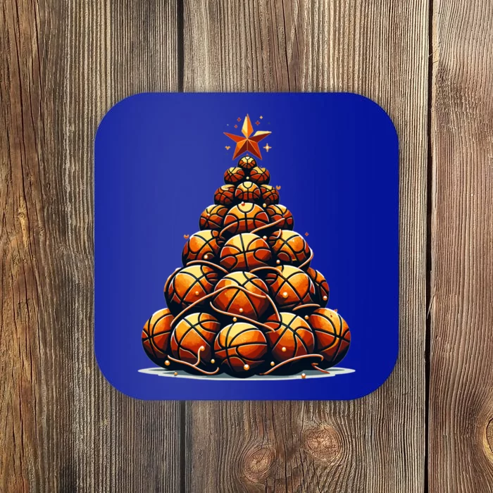 Christmas Basketball Tree Gift Coaster