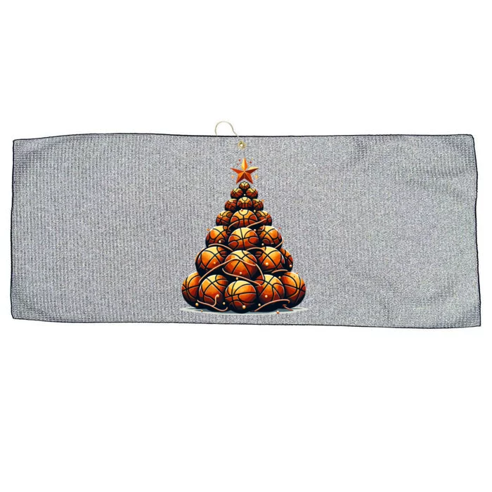 Christmas Basketball Tree Gift Large Microfiber Waffle Golf Towel