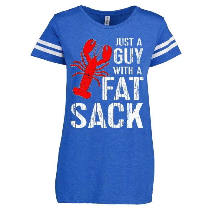 Crawfish Boil Tee Funny Just A Guy With A Fat Sack Crawfish Enza Ladies Jersey Football T-Shirt