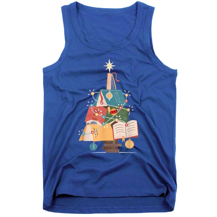 Christmas Book Tree Funny Gift Funny Gift Tank Top