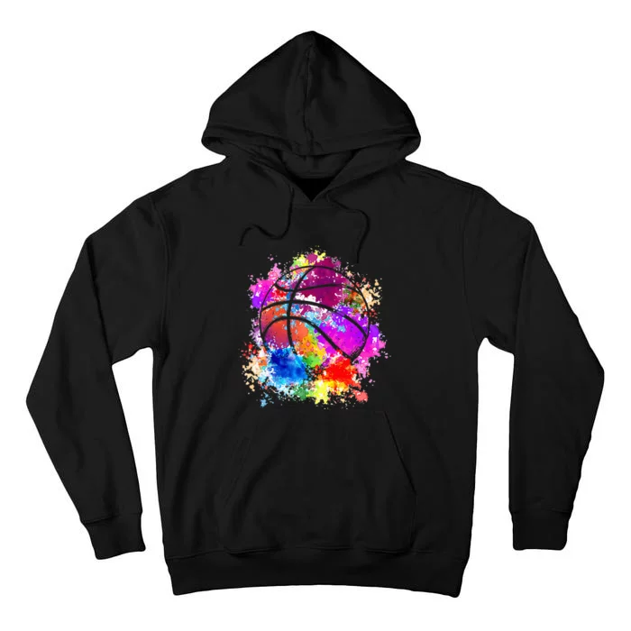 color Basketball Teenagers Baller Dunking Tall Hoodie