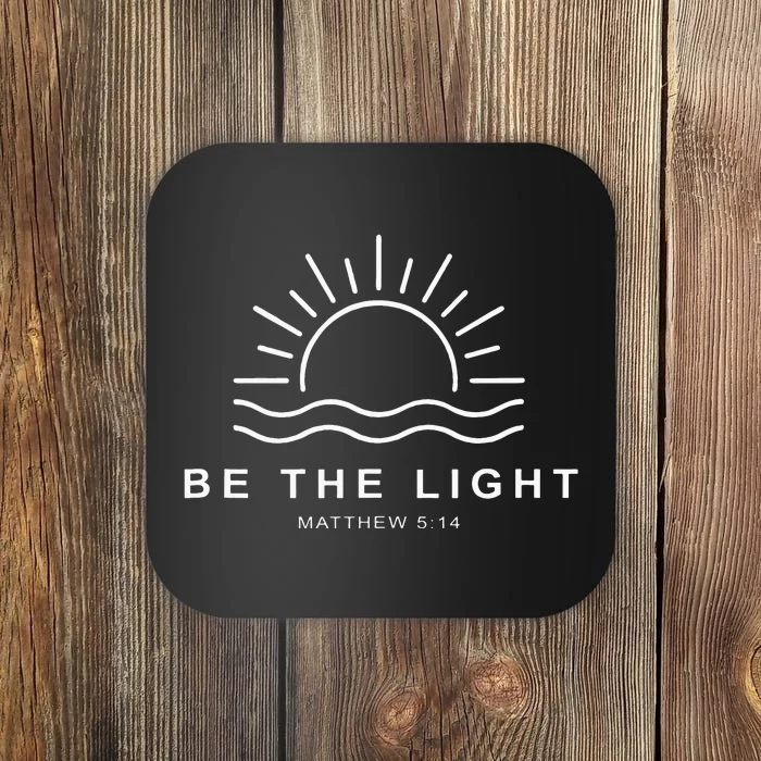 Christian Be The Light Bible Scripture Faith Quote Coaster