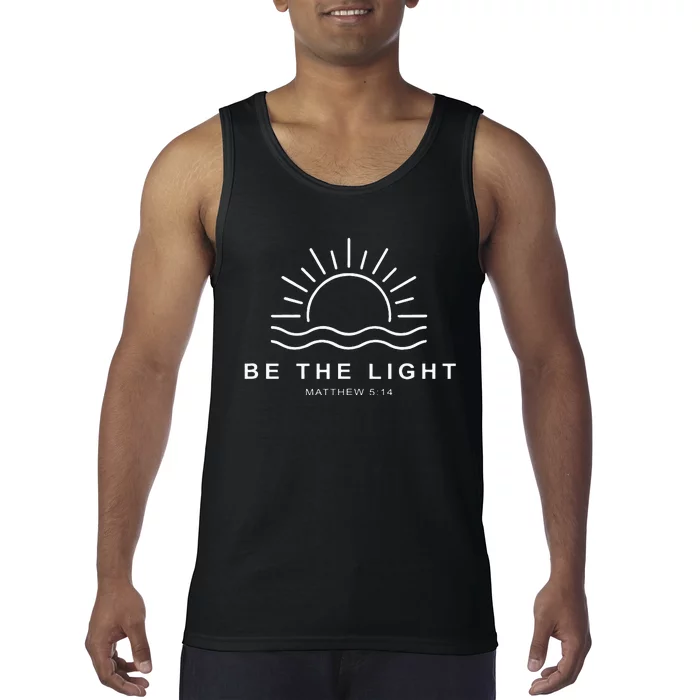 Christian Be The Light Bible Scripture Faith Quote Tank Top