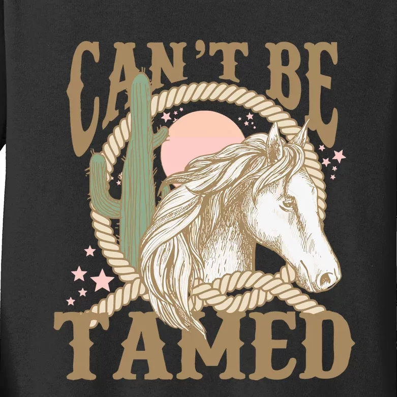 CanT Be Tamed Western Baby Kids Long Sleeve Shirt