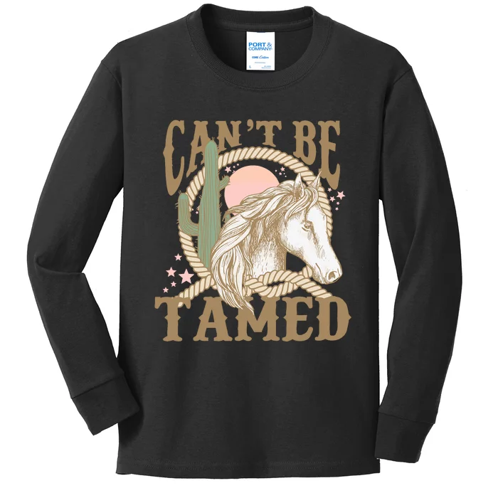 CanT Be Tamed Western Baby Kids Long Sleeve Shirt