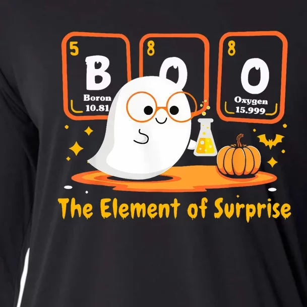 Chemistry Boo The Element Of Surprise Halloween Cute Chemist Cooling Performance Long Sleeve Crew