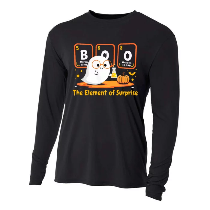 Chemistry Boo The Element Of Surprise Halloween Cute Chemist Cooling Performance Long Sleeve Crew