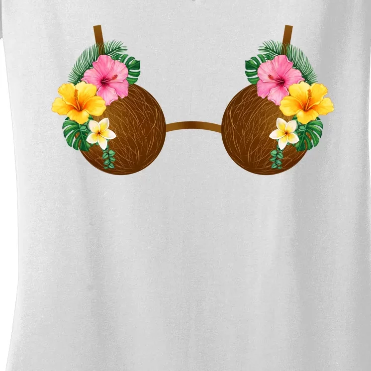 Coconut Bra Tiki Women's V-Neck T-Shirt