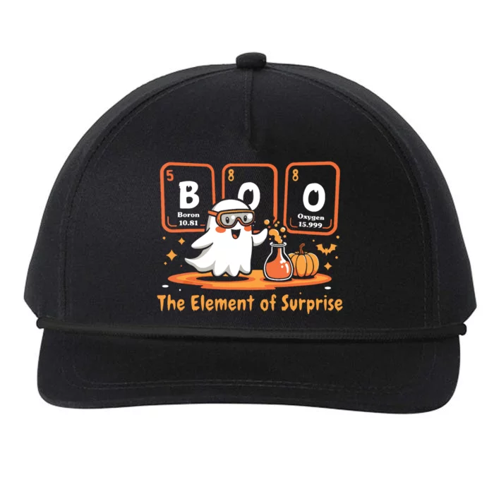 Chemistry Boo The Element Of Surprise Cute Chemist Halloween Snapback Five-Panel Rope Hat