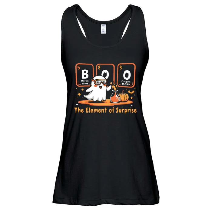 Chemistry Boo The Element Of Surprise Cute Chemist Halloween Ladies Essential Flowy Tank