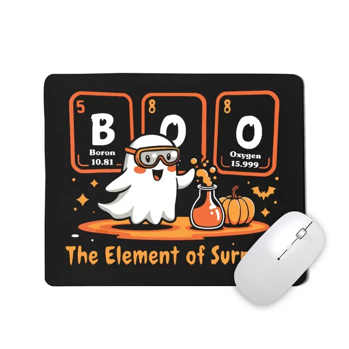 Chemistry Boo The Element Of Surprise Cute Chemist Halloween Mousepad