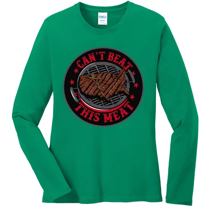 Can’T Beat This Meat Beater Ladies Long Sleeve Shirt