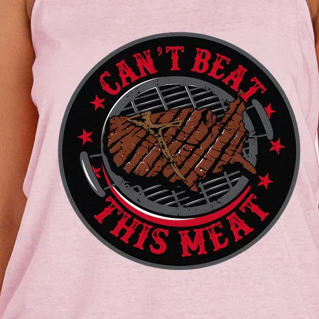 Can’T Beat This Meat Beater Women's Knotted Racerback Tank