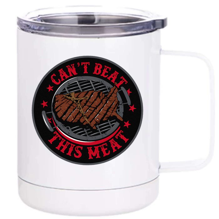 Can’T Beat This Meat Beater Front & Back 12oz Stainless Steel Tumbler Cup