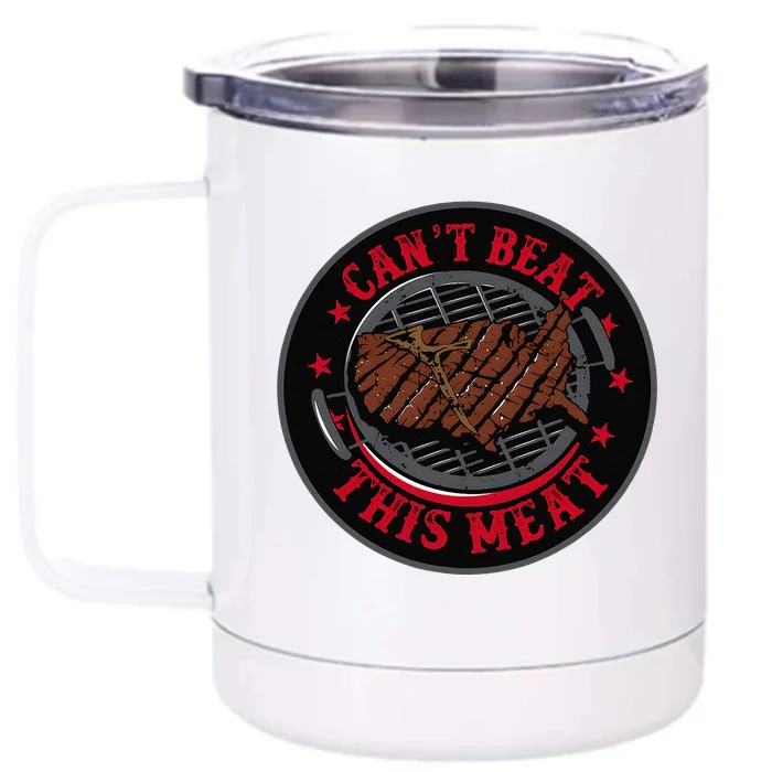 Can’T Beat This Meat Beater Front & Back 12oz Stainless Steel Tumbler Cup