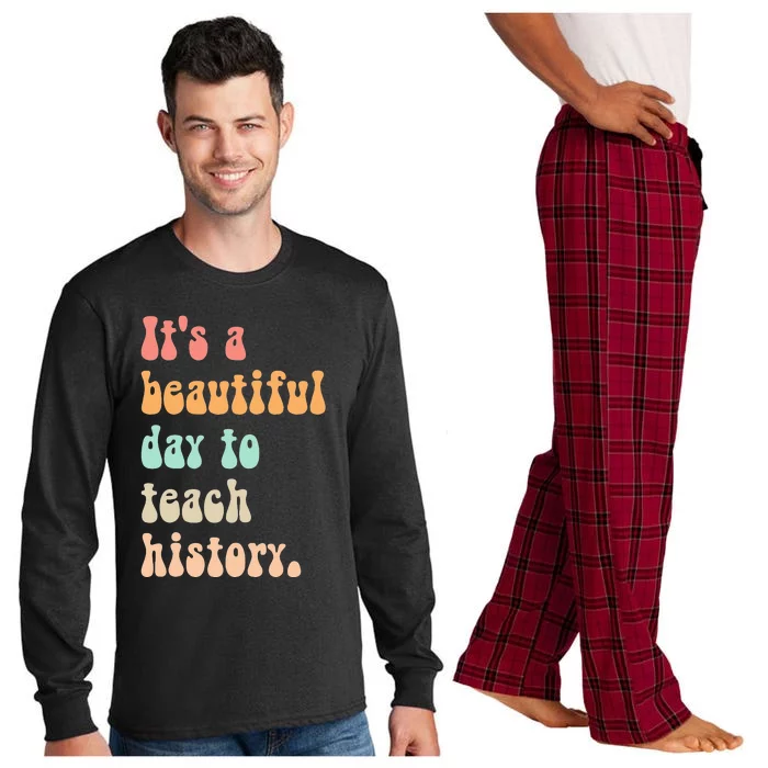 Cute back to school retro Social Studies Teacher Long Sleeve Pajama Set