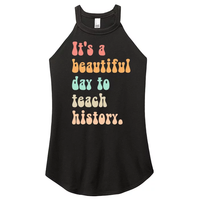 Cute back to school retro Social Studies Teacher Women’s Perfect Tri Rocker Tank