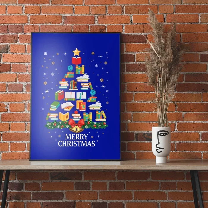 Christmas Books Tree Design Books Xmas Meaningful Gift Poster