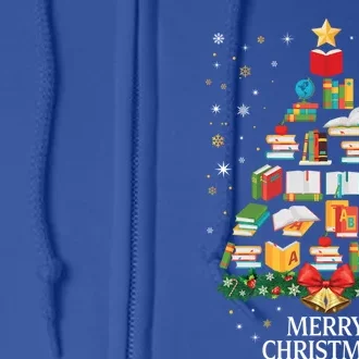 Christmas Books Tree Design Books Xmas Meaningful Gift Full Zip Hoodie