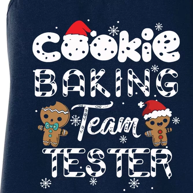 Cookie Baking Team Tester Gingerbread Christmas Women's Racerback Tank