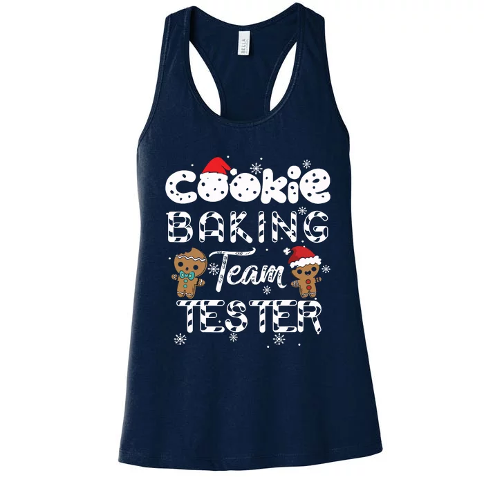 Cookie Baking Team Tester Gingerbread Christmas Women's Racerback Tank