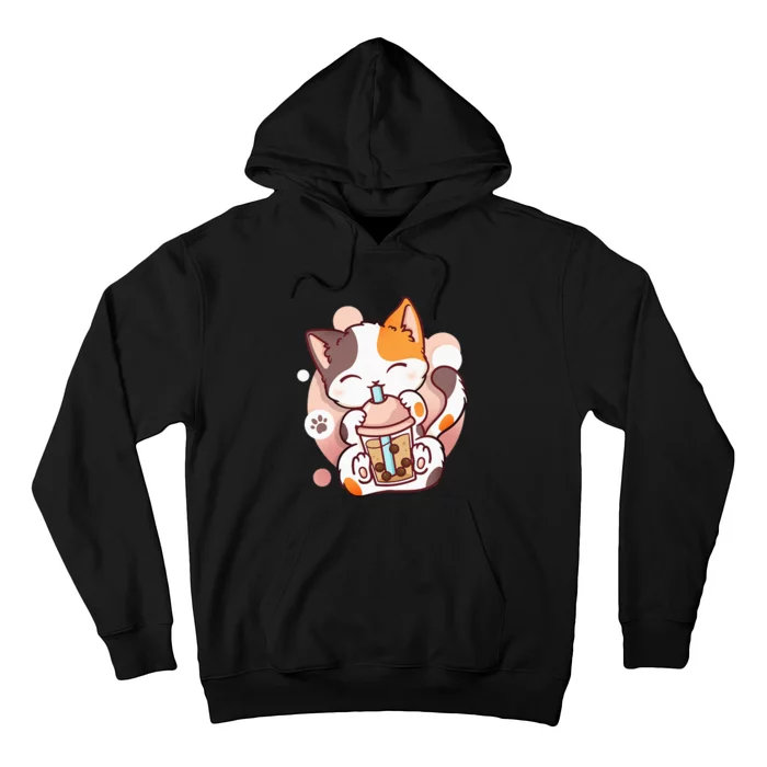 Cat Boba Tea Bubble Tea Anime Kawaii Neko Hoodie