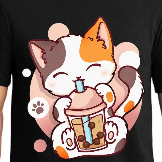 Cat Boba Tea Bubble Tea Anime Kawaii Neko Pajama Set