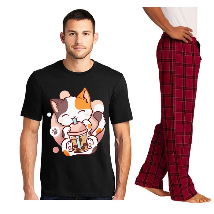 Cat Boba Tea Bubble Tea Anime Kawaii Neko Pajama Set