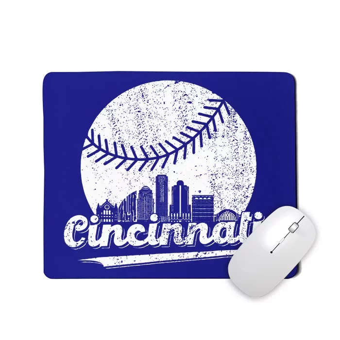 Cincinnati Baseball Throwback Classic Retro Vintage Mousepad