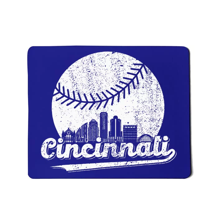 Cincinnati Baseball Throwback Classic Retro Vintage Mousepad