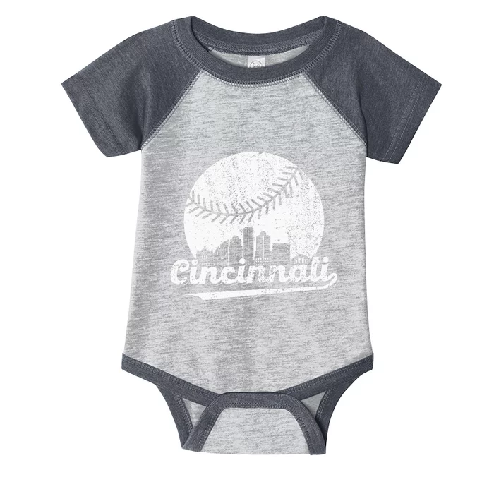 Cincinnati Baseball Throwback Retro Vintage Infant Baby Jersey Bodysuit