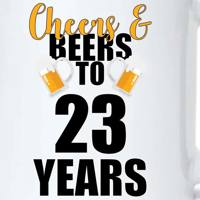 Personalize Cheers & Beers Custom Birthday Year Black Color Changing Mug