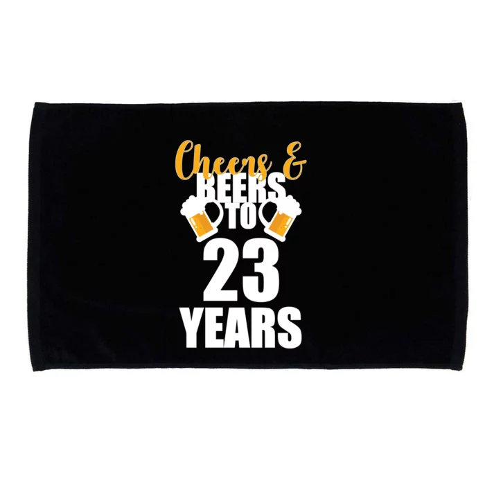 Personalize Cheers & Beers Custom Birthday Year Microfiber Hand Towel