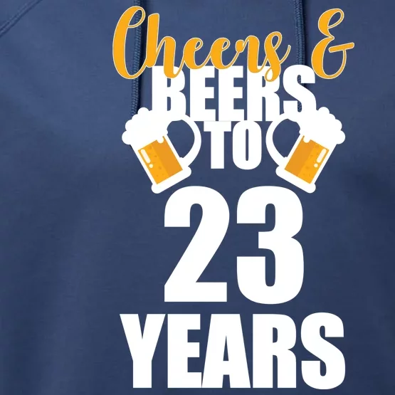 Personalize Cheers & Beers Custom Birthday Year Performance Fleece Hoodie