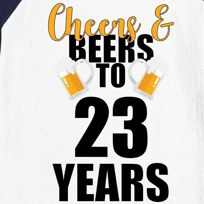 Personalize Cheers & Beers Custom Birthday Year Baseball Sleeve Shirt