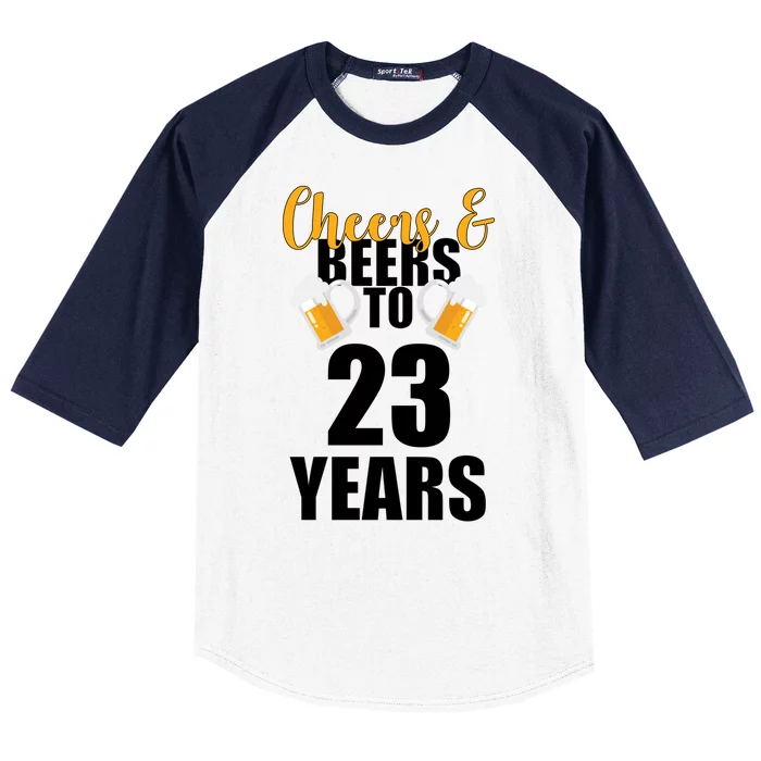 Personalize Cheers & Beers Custom Birthday Year Baseball Sleeve Shirt