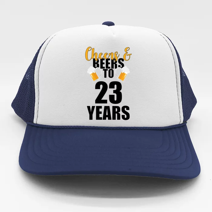 Personalize Cheers & Beers Custom Birthday Year Trucker Hat