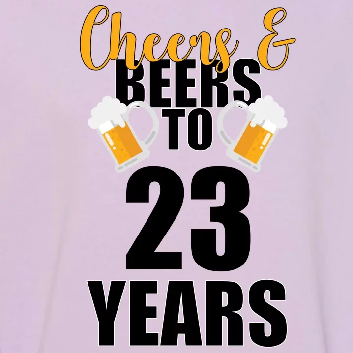 Personalize Cheers & Beers Custom Birthday Year Garment-Dyed Sweatshirt