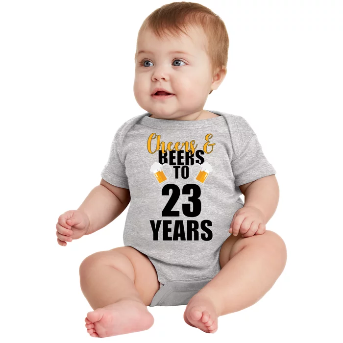 Personalize Cheers & Beers Custom Birthday Year Baby Bodysuit