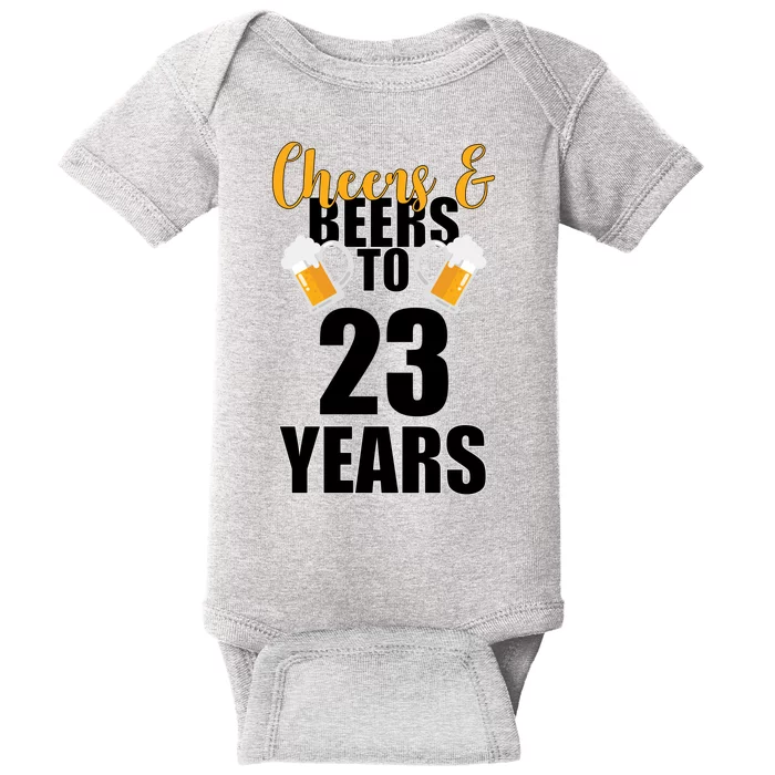 Personalize Cheers & Beers Custom Birthday Year Baby Bodysuit