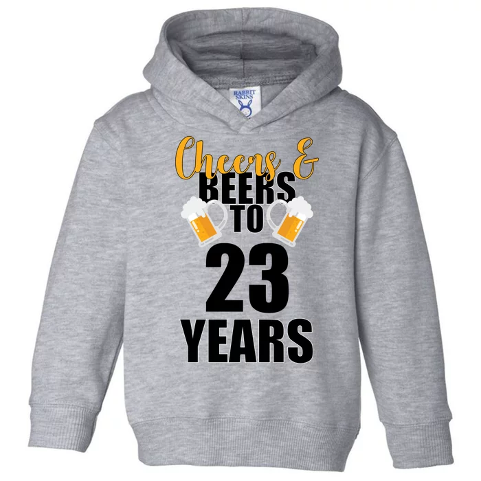 Personalize Cheers & Beers Custom Birthday Year Toddler Hoodie